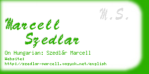 marcell szedlar business card