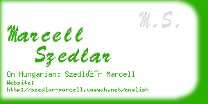 marcell szedlar business card